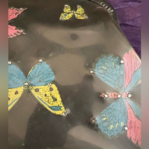 1950s vintage handbag with butterflies and rhinestones - Picture 3 of 6